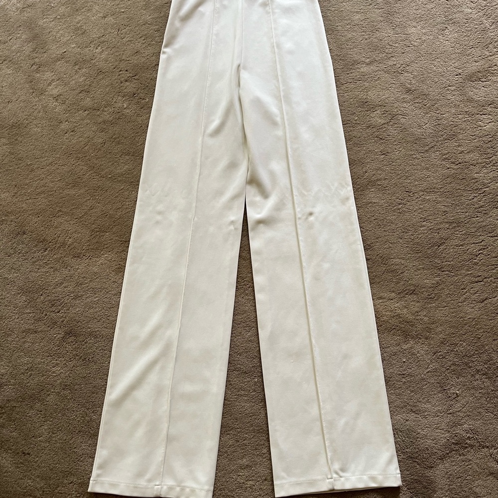 Elegant White Wide-Leg Trousers